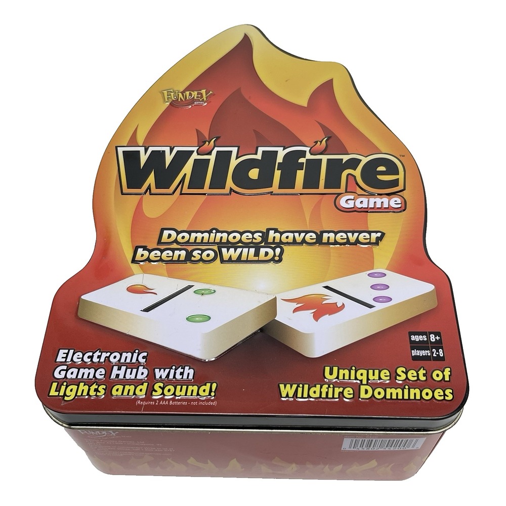 Fundex Wildfire Dominoes Electronic Game Hub Lights & Sounds Ages 8+ Works